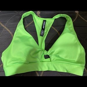 Pink Gym to Swim Twist Sports Bra